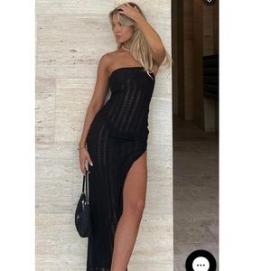 NWT. White Fox Boutique Soft Nights Maxi Dress Black